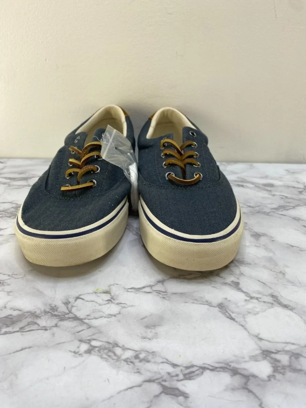 Ralph Lauren Men's Faxon Blue Denim Lace Sneaker sz 9.5